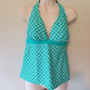 Boden Green Tankini Swim Halter Tank Top 10